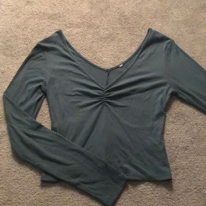 PACSUN RIBBED LONG SLEEVE (TEAL)